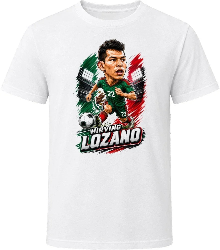 Hirving Lozano, Mexico Caricature Soccer 2026 T Shirt Unisex