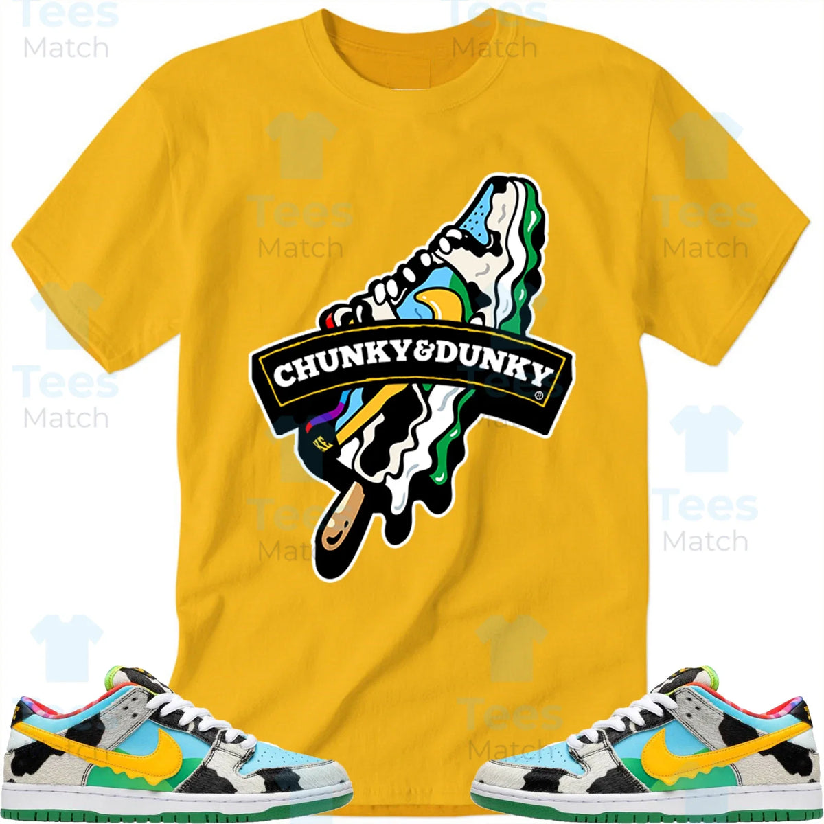 Chunky Dunky Drip Matching SB Dunk Low Ben & Jerry's Chunky Dunky-Yellow Unisex