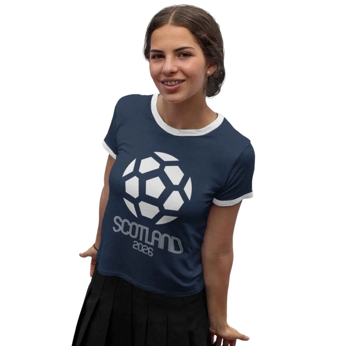 Scotland 2026 International Football Fan Print Ringer Birthday Gift Unisex