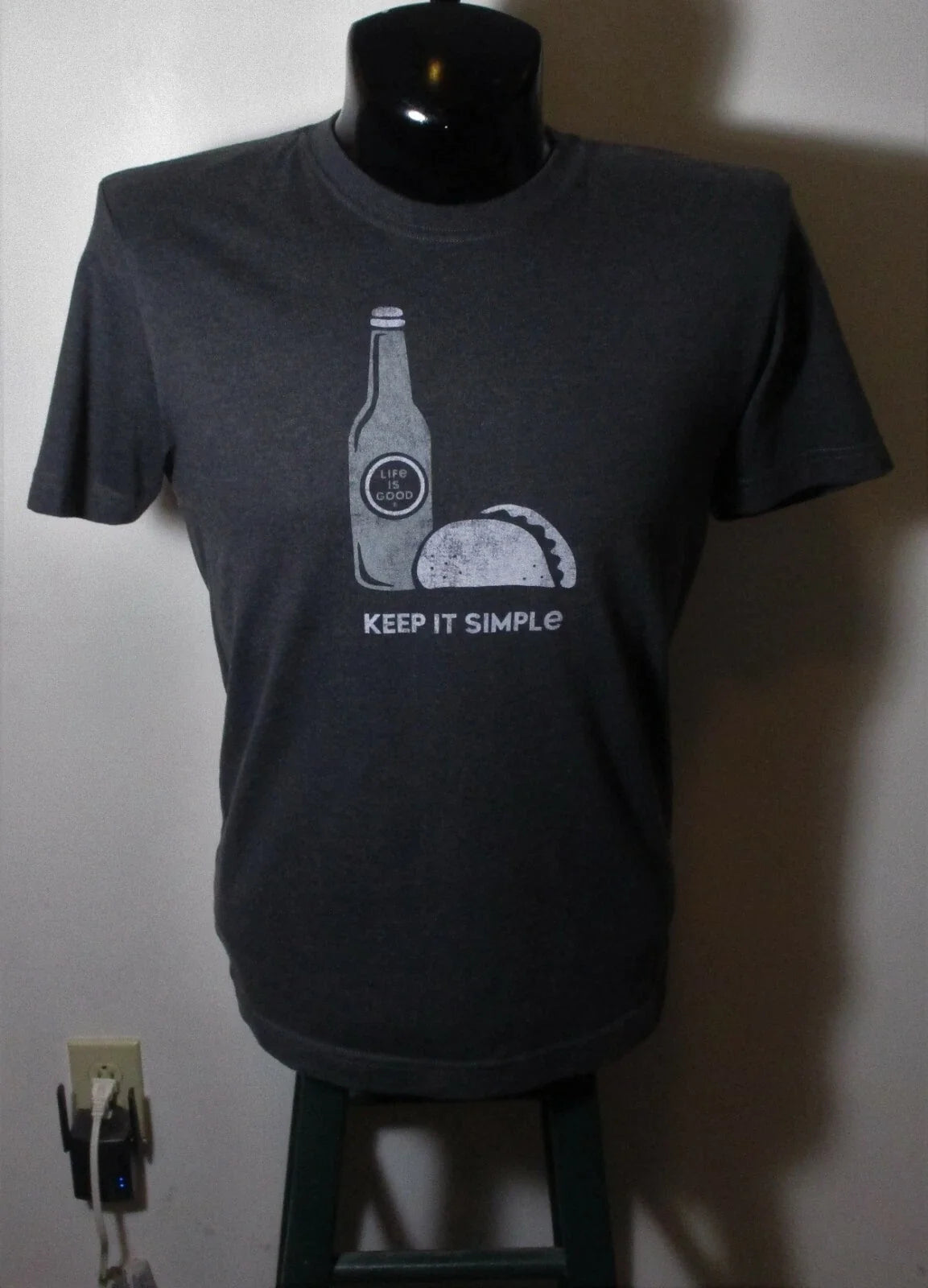 LIFE is GOOD Gray "Keep it Simple" Crusher Size S NWOT Unisex