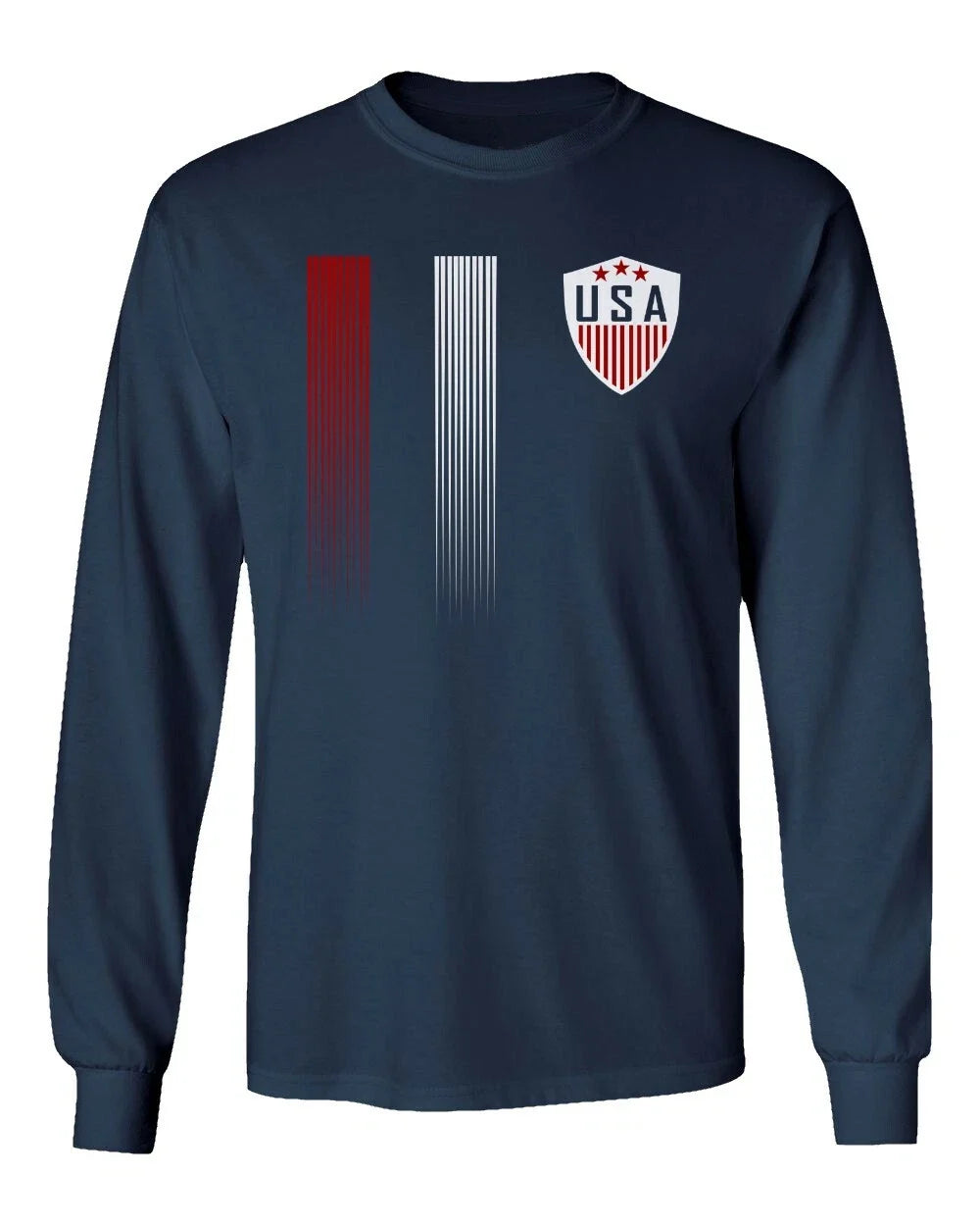 USA Cool Soccer Fans Men's Long Sleeve Unisex