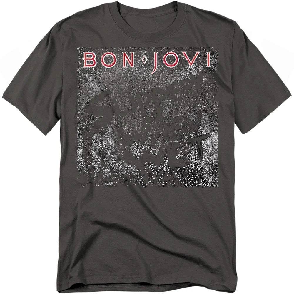 Bon Jovi Slippery Cover S-4XL, Charcoal Unisex