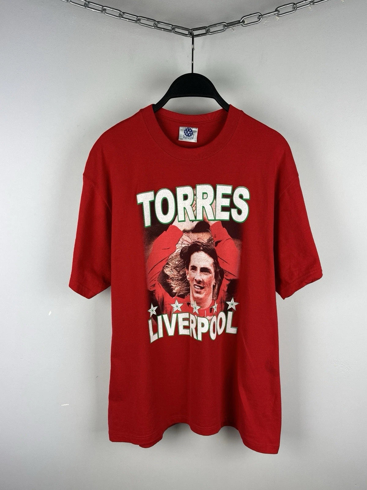 #9 Torres Liverpool Red Short Sleeve Fan Soccer Cotton Men’s Size L Unisex