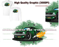 Digirods Bullitt Ford Classic Movie Green Mustang Speeding Cartoon Car T Shirt Unisex