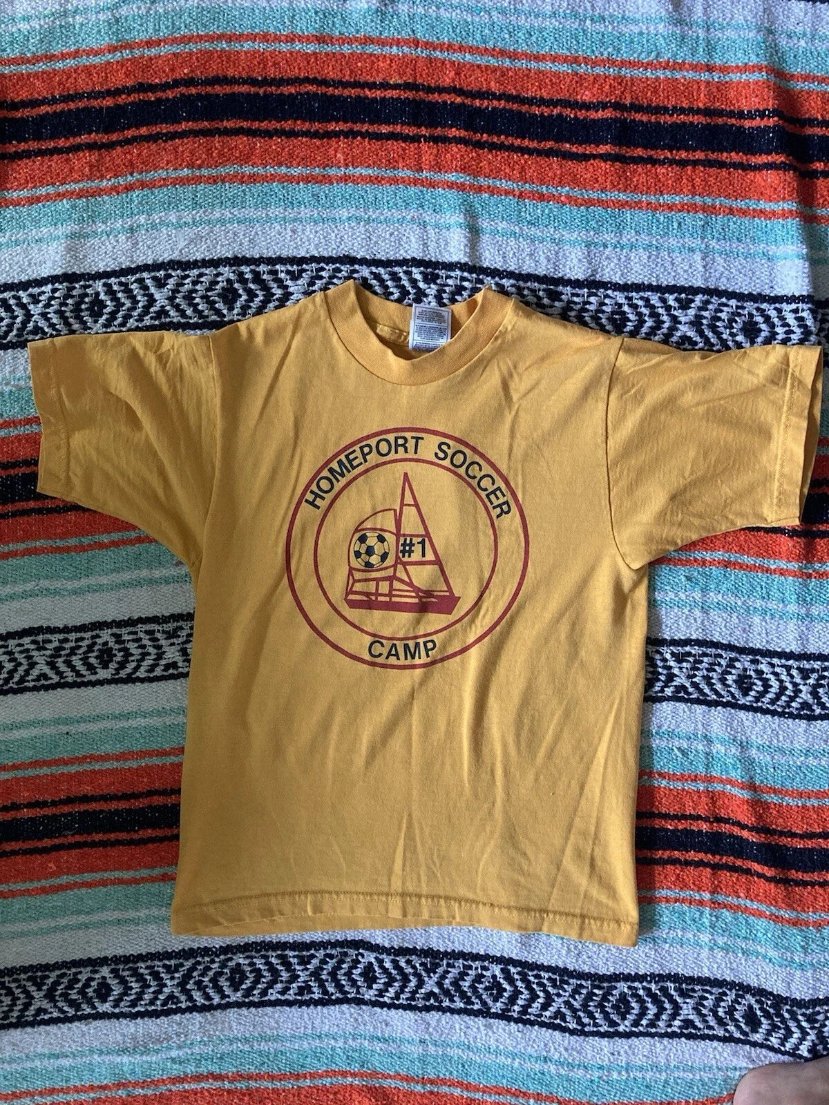 Vintage graphic t shirt, Fruit Of The loom, Kid’s 14/16. Soccer Camp T Unisex