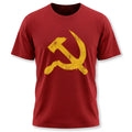 Hammer & Sickle | Yellow Graffiti Communist Soviet Symbol Tee Shirt Unisex