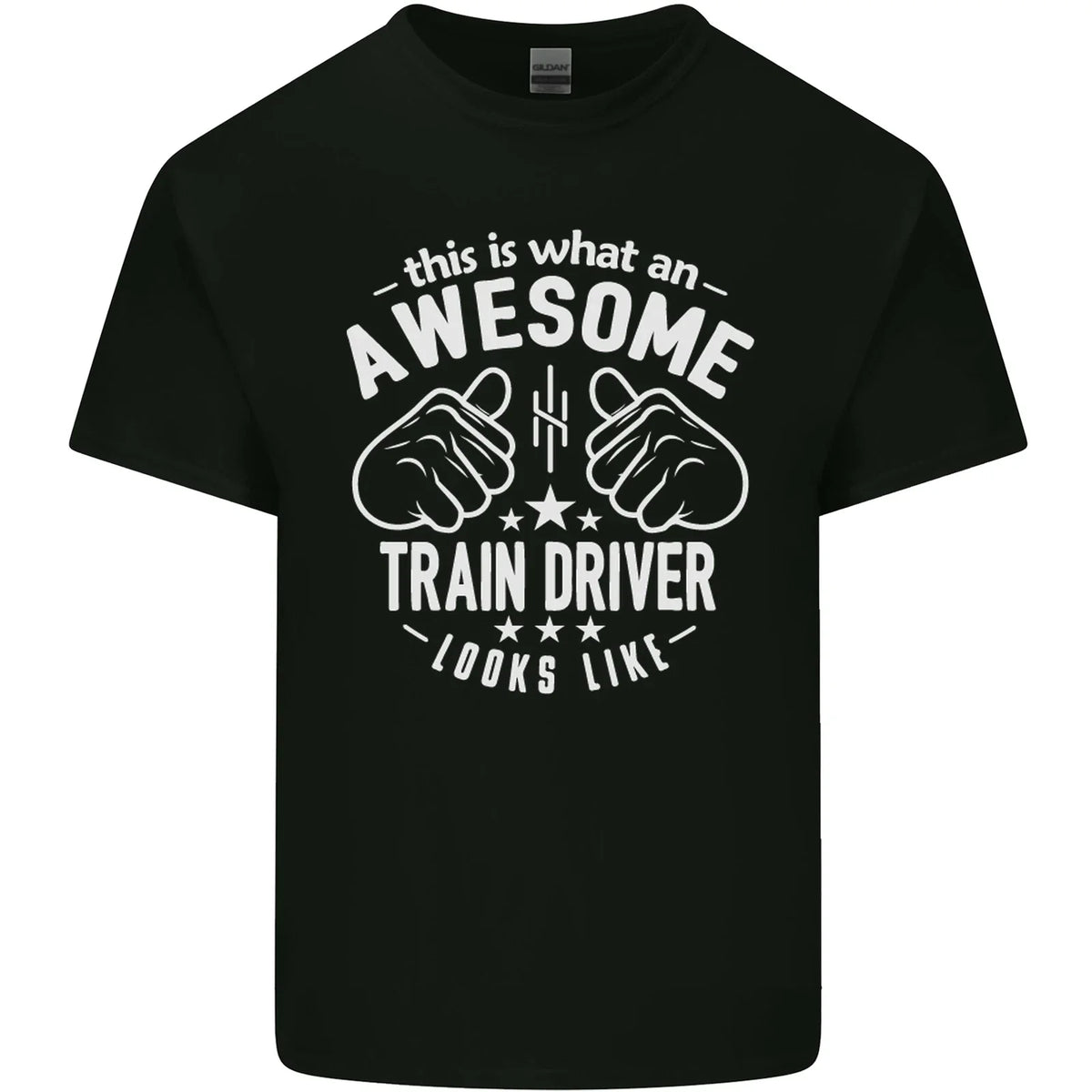 An Awesome Train Driver Looks Like Mens Cotton Tee Top Unisex