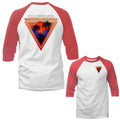 California Sunset Surf Palm Tree Triangle Graphic 3/4 Sleeve Raglan Unisex