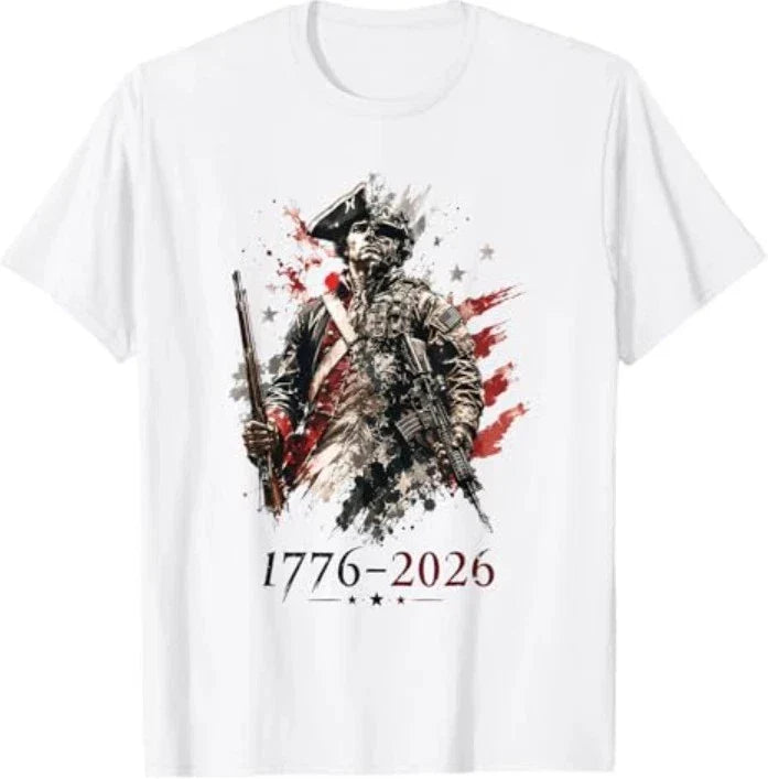 1776-2026 Patriotic Soldier 250th Anniversary 4th July Unisex