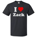 I Love Zack T shirt I Heart Zack Tee Unisex