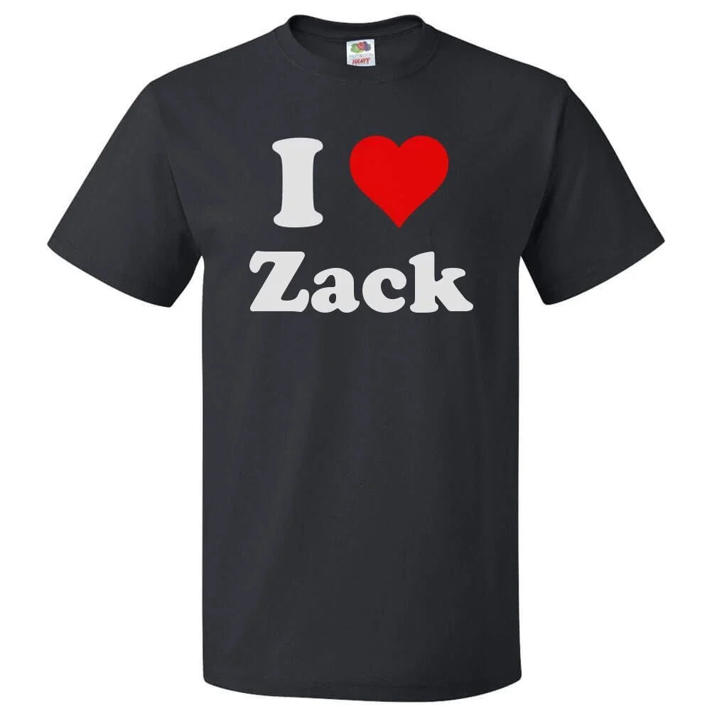 I Love Zack T shirt I Heart Zack Tee Unisex