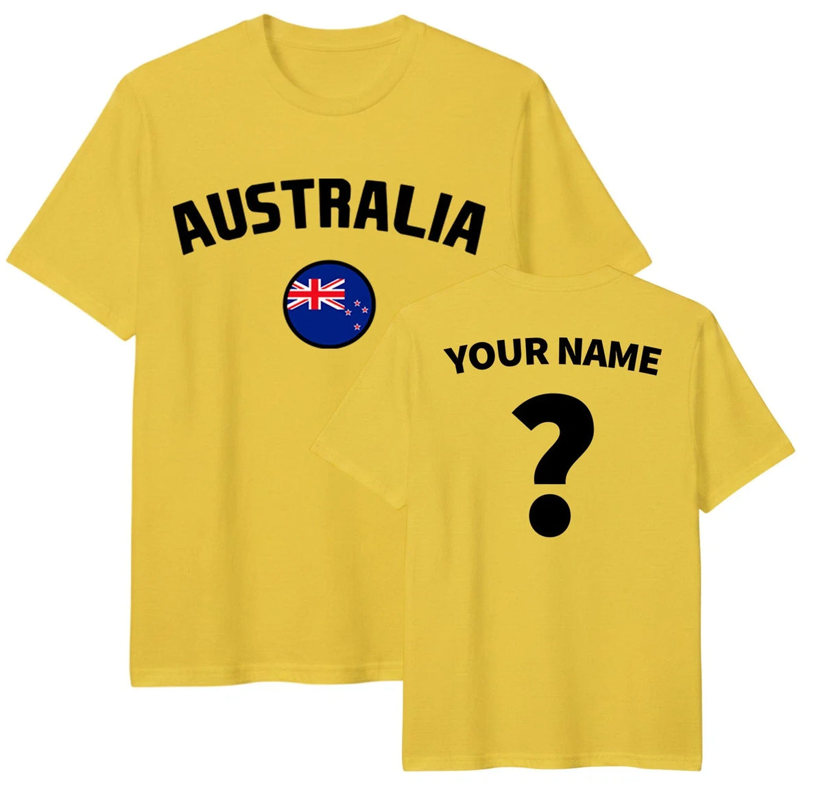 Australia football T Shirt, Personalised football Tee,Custom Name and Number Top Unisex