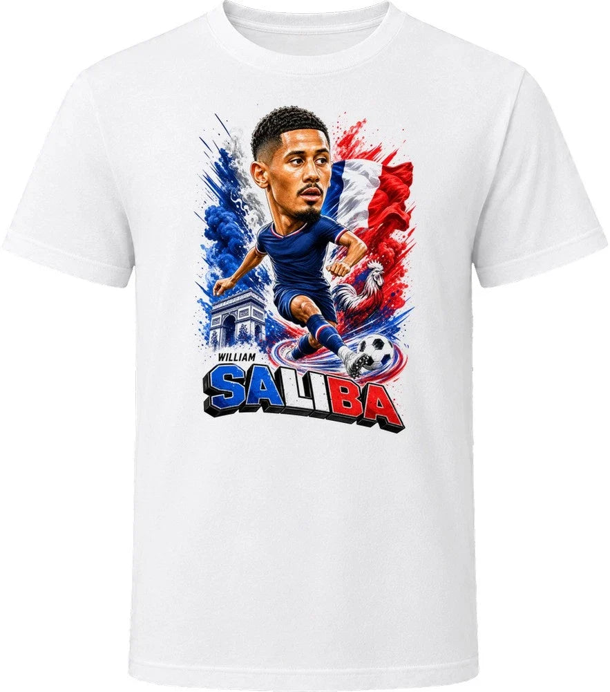 William Saliba France Soccer Caricature 2026 World Cup T Shirt Unisex