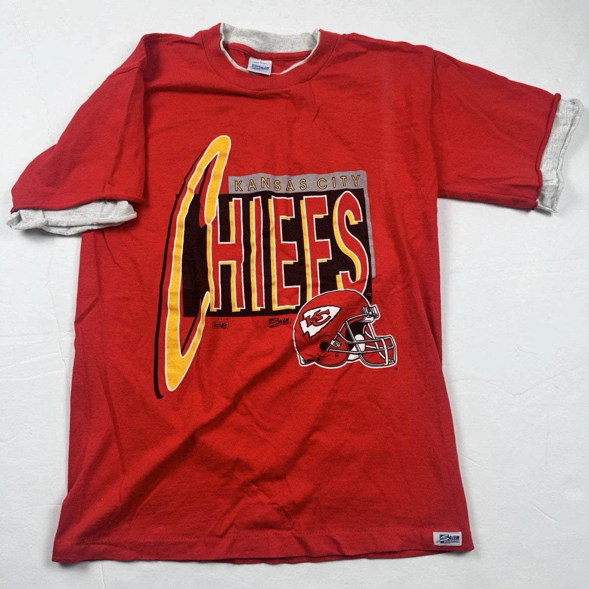 Vintage 90’s Kansas City Chiefs Salem Sportswear T Shirt Fits M Unisex