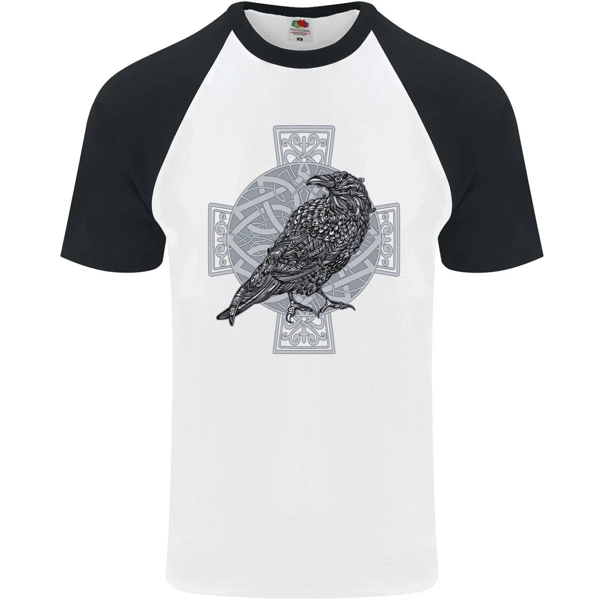 Odin Celtic Raven Viking Tattoo Cross Runic Mens S/S Baseball Unisex