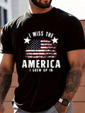Patriotic Men's - I Miss The America I Grew Up In, American Flag Print Unisex