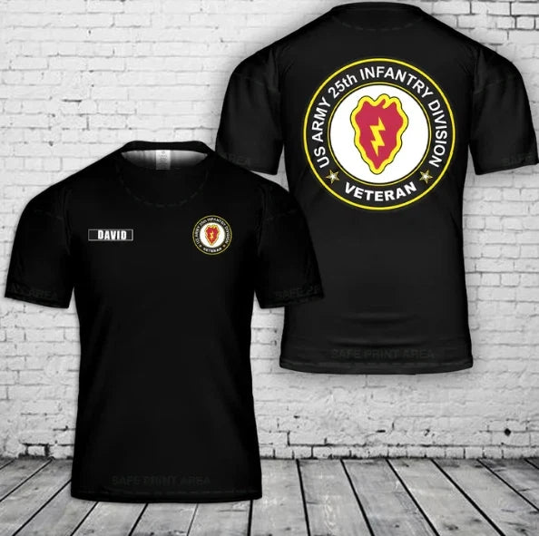 Custom Name 25th Infantry Division Veteran 3D Unisex
