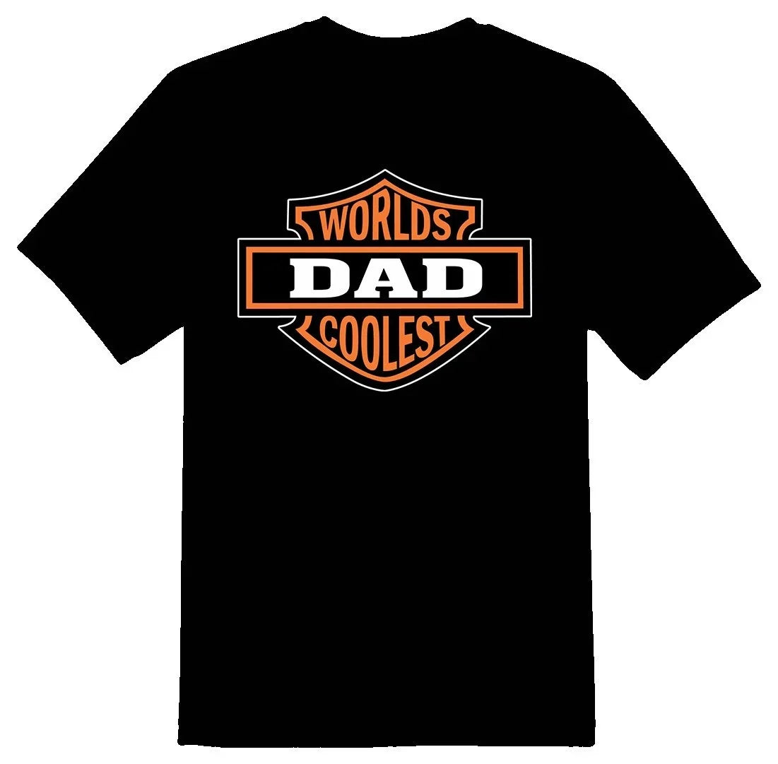 Worlds coolest Dad black or white tee Unisex