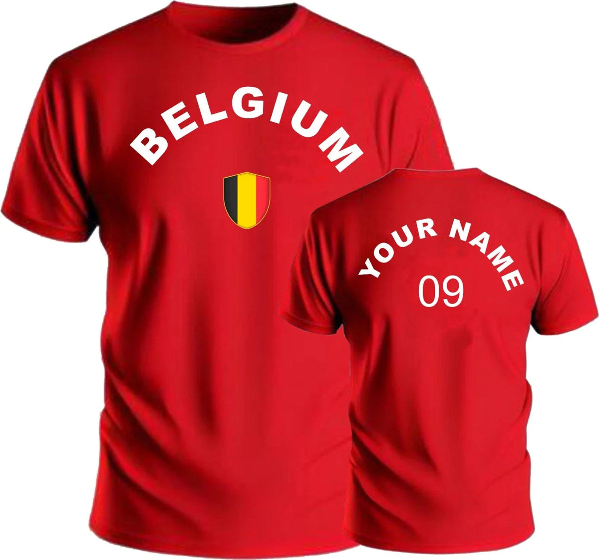 Personalise Belgium Football Soccer Fans billyncat22 Unisex