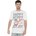 Ren And Stimpy Happy Happy Joy Joy S-2XL, White Unisex