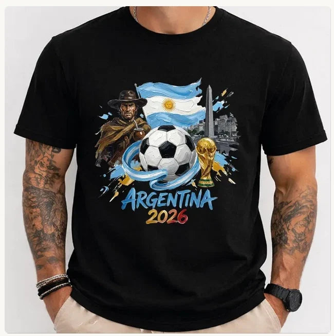 Argentina 2026 Shirt, World Cup Soccer Tee, Buenos Aires Football Unisex