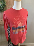 Vintage Look California Desert Valley Long Sleeve Tshirt Shirt for Adults XS Unisex