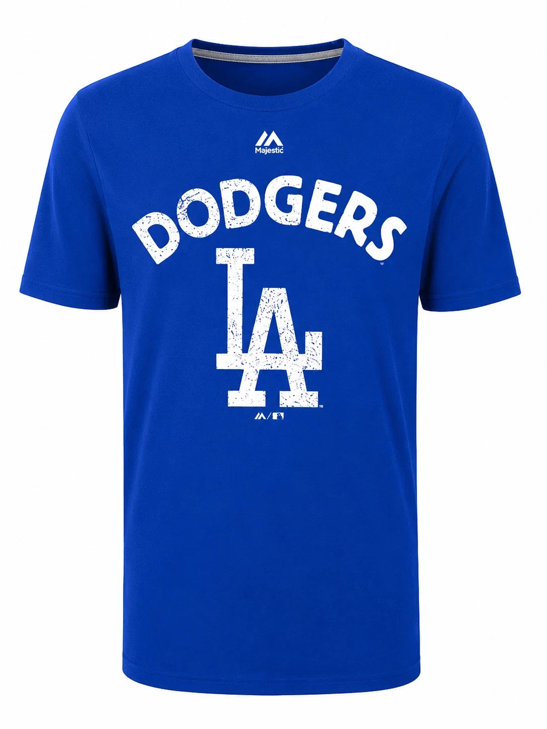 Majestic Los Angeles Dodgers Vintage Distressed Graphic Tee Mens Blue L Unisex
