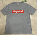 Clássicos De Futebol XL England Box T Shirt Grey/Red Football Nation Support ENG Unisex