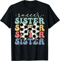 Soccer Sister Vintage Sport Lover Sister Mothers Da Tee Gift Unisex Unisex