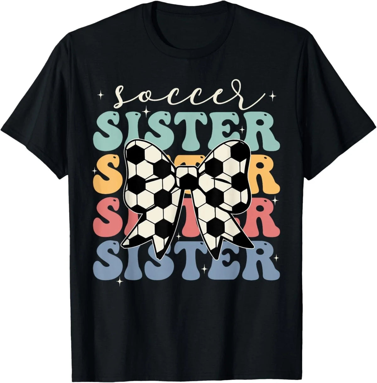 Soccer Sister Vintage Sport Lover Sister Mothers Da Tee Gift Unisex Unisex