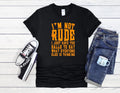 I'm Not Rude Just Honest Men Women Unisex Shirt Baseball 4136 Unisex