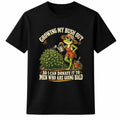 Funny Design For Growing My Bush Out Funny Frog Gardening Bald Men Humor T Shirt