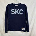 Sporting Kansas City SKC Mitchell & Ness Small Long Sleeve MLS Shirt Soccer Blue Unisex