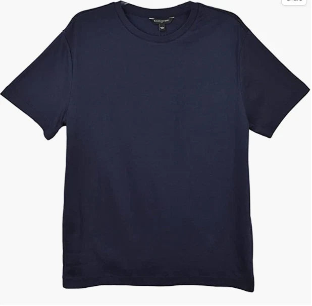 MEN SIZE XL BANANA REPUBLIC LUXE TOUCH PERFORMANCE T SHIRT SHORT SLEEVE NAVY NWT Unisex