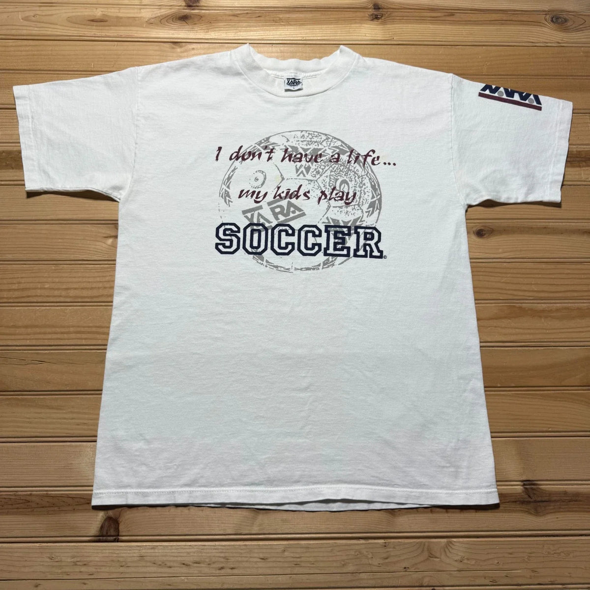 Vintage 90s I Don't Have A Life My Kids Play Soccer Graphic USA - Large Unisex