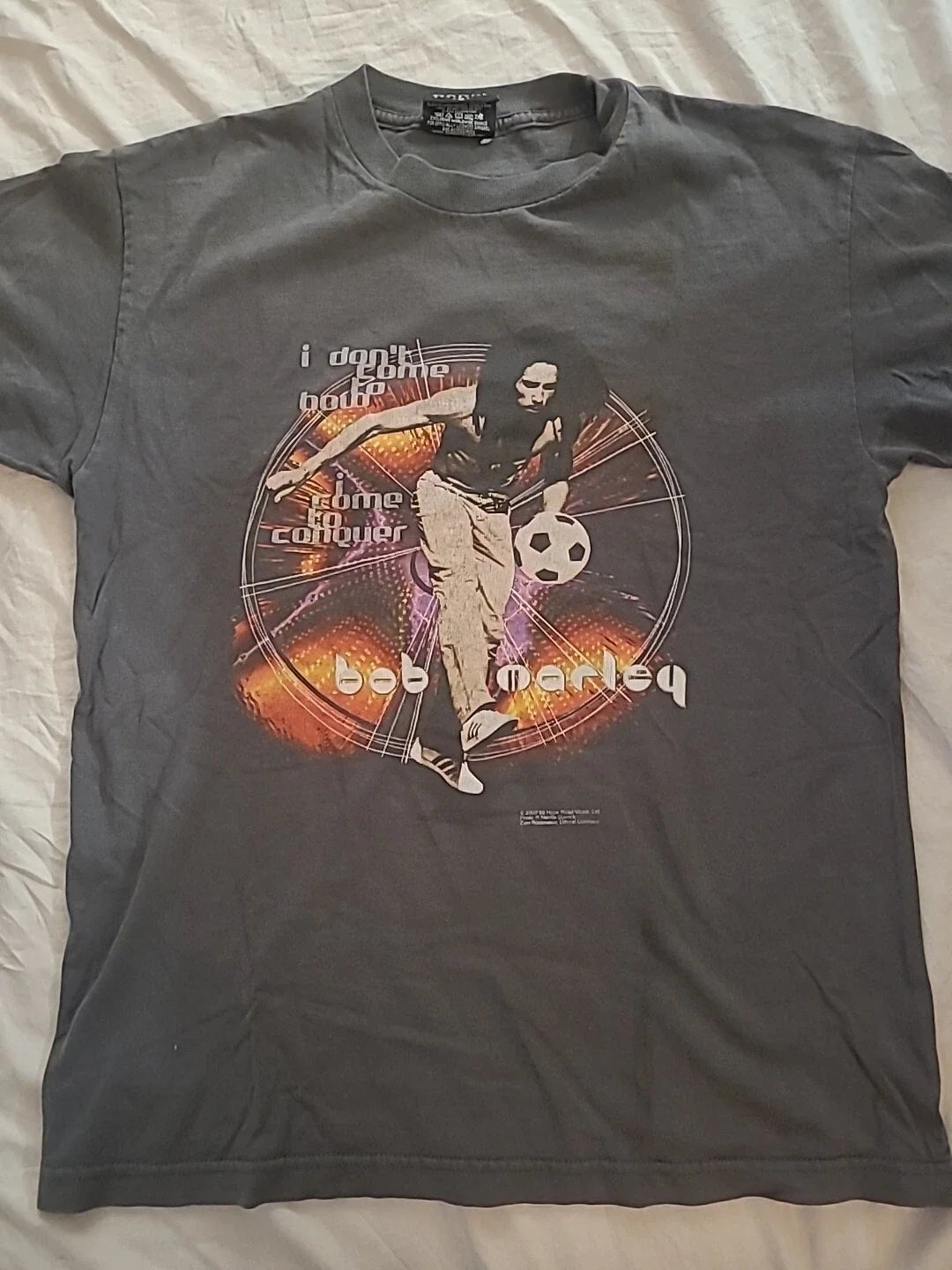 RARE 2002 Bob Marley M Zion Y2k Double Sided Soccer Football vintage Vtg Unisex
