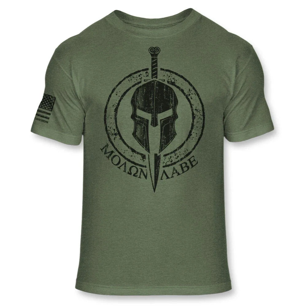 Molon Labe Spartan Helmet and Sword Shirt - Soft Blend - A211 Unisex