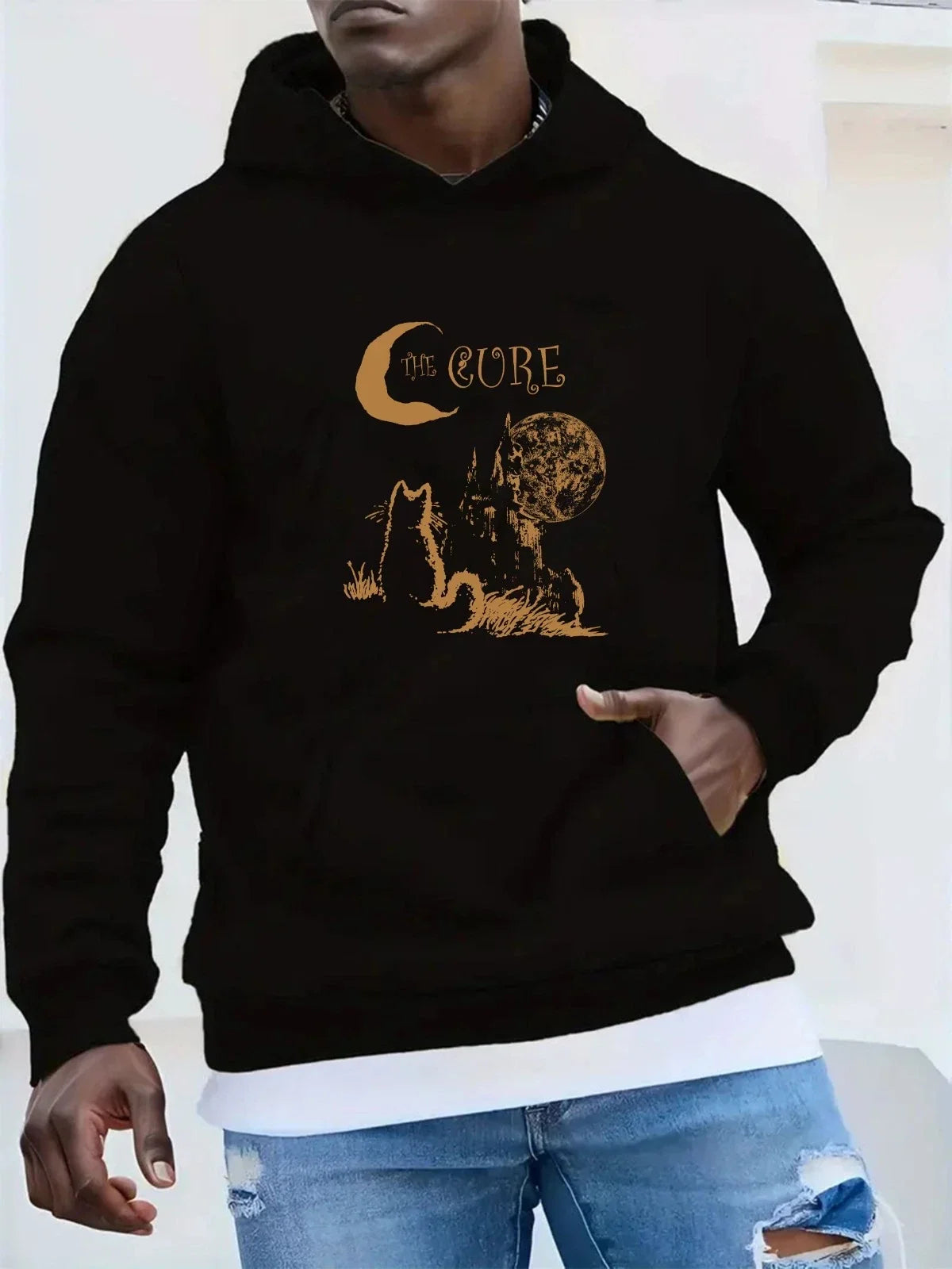 The Cure Cat Unisex 90s Alt Indie Rock Jumper Vintage Band Unisex Top Unisex