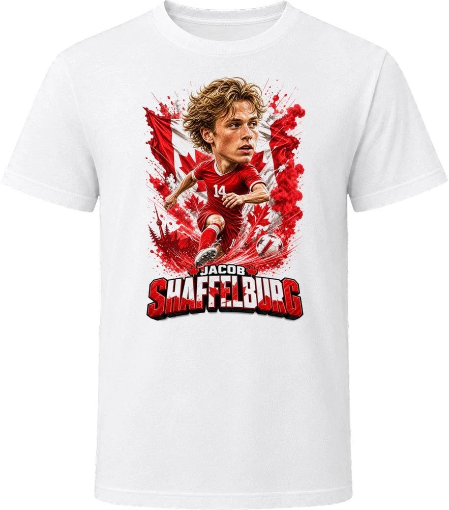 Jacob Shaffelburg Canada Soccer Caricature 2026 World Cup T Shirt Unisex