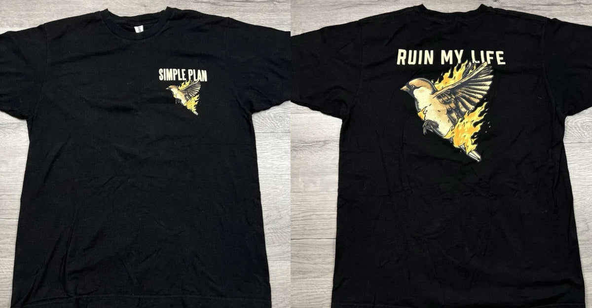 Simple Plan Merch Ruin My Life Unisex , size S-5X !Tshirt Unisex