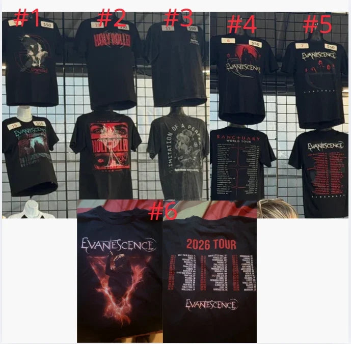 Evanescence & Tour Guest Graphic s 2026 Concert Reprint Unisex