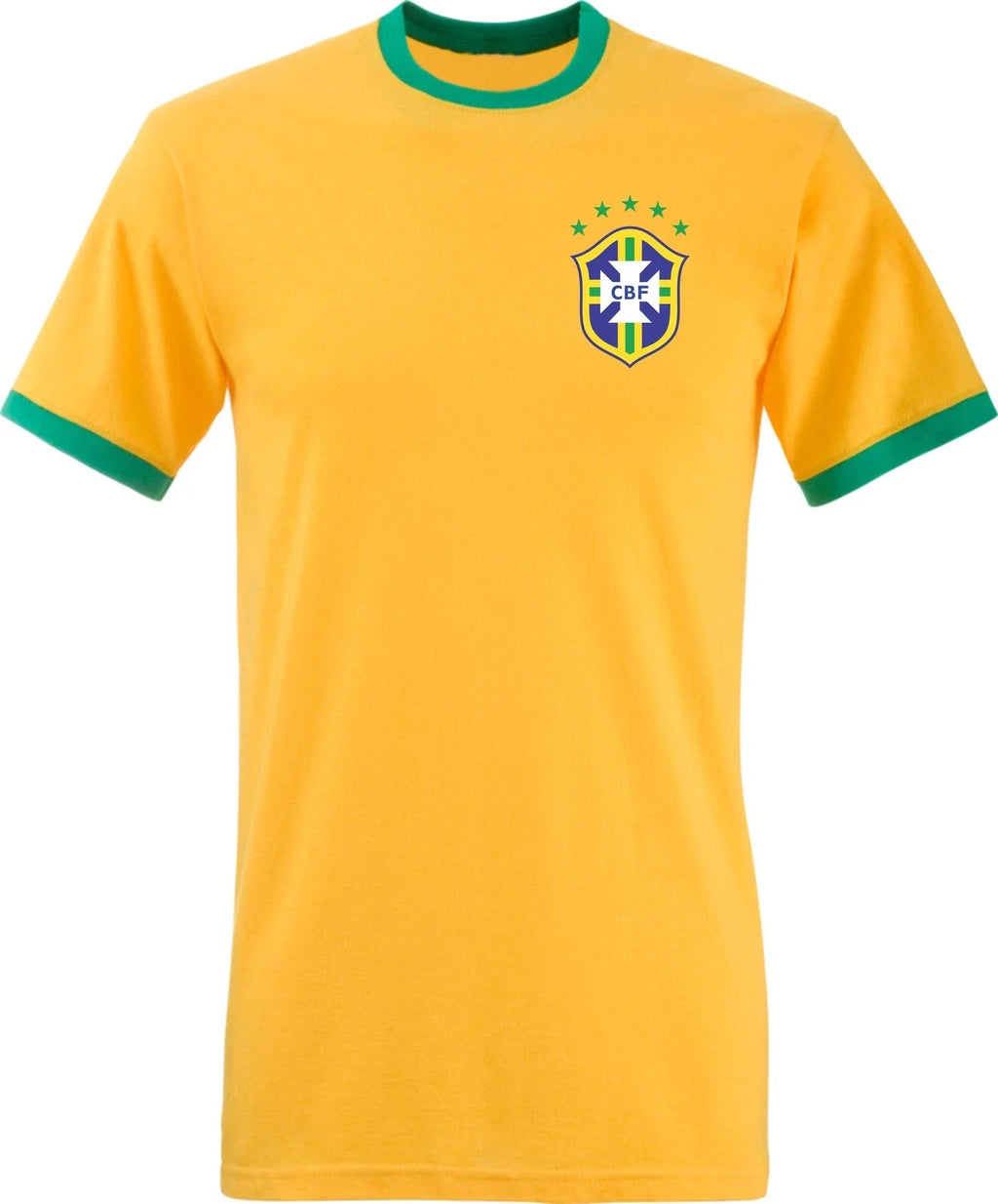 Brazil Team Logo Tee Ringer, Football Fans, Soccer Wear, Sports Wear Unisex