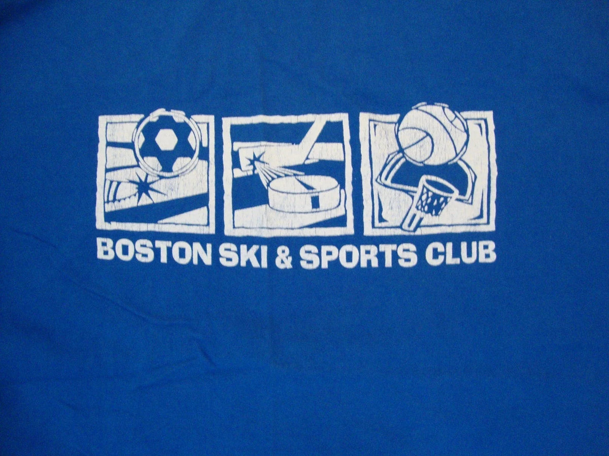 Boston Ski and Sports Club soccer hockey basketball Blue T Shirt L/XL Unisex