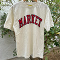 Market “MARKET” Arched Logo Tee Cream Tagged M 20x27 Unisex