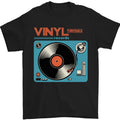 Retro Vinyl Records Turntable DJ Music Mens 100% Cotton Unisex