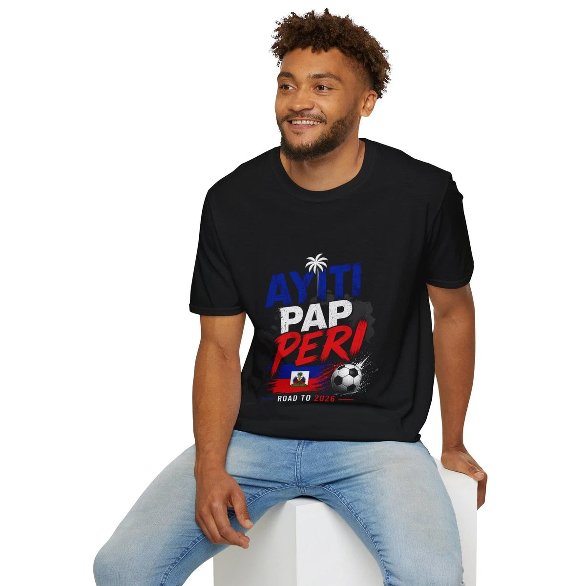 Ayiti Per! | Haiti Flag, Soccer, 2026 Fan Shirt Unisex