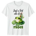 Just A Girl Who Loves Frogs Frog Lover Cartoon Unisex