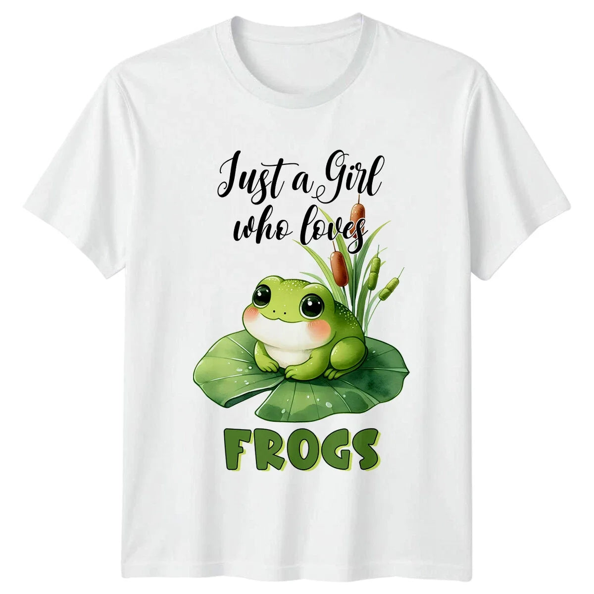 Just A Girl Who Loves Frogs Frog Lover Cartoon Unisex