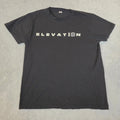 Elevation Men Large Black Cotton Graphic Tee Compass Minimalist Gorpcore Unisex
