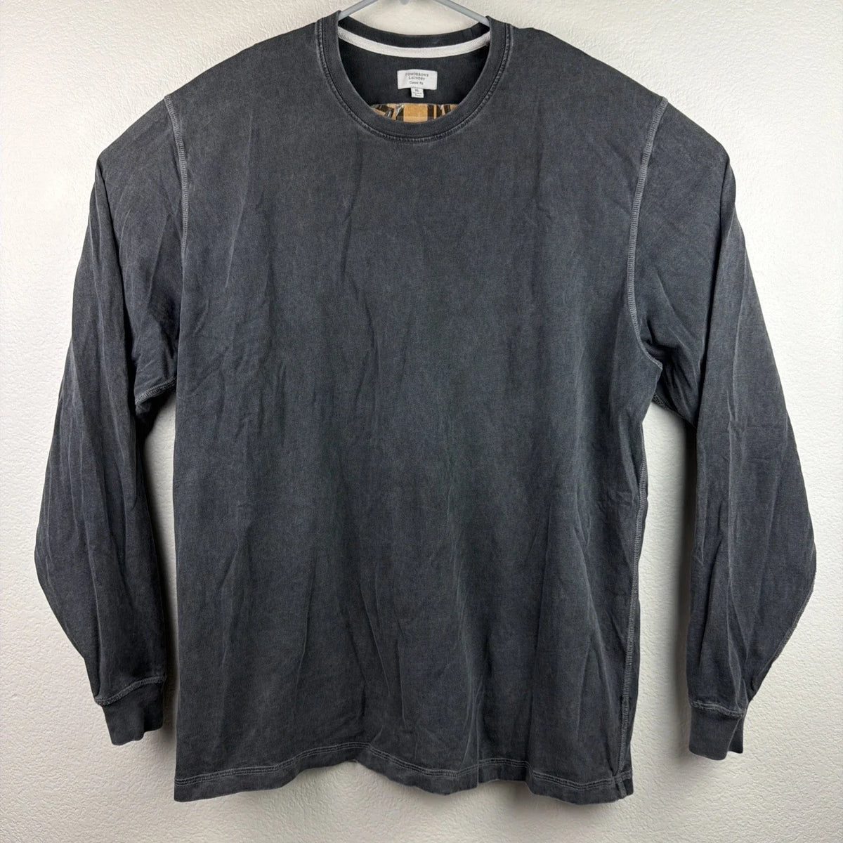 Tomorrows Laundry Long Sleeve Shirt Faded Black Minimalist Mens Extra Large Unisex